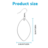 48PCS Double-Sided MDF Rugby Earrings with Hooks & Jump Rings