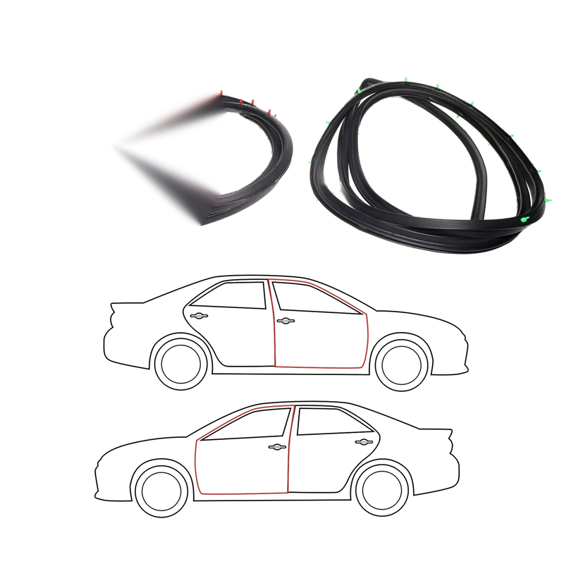 Toyota Crown S50 RS50 MS50 MS55 1967-1971 Front Door Weatherstrip x2