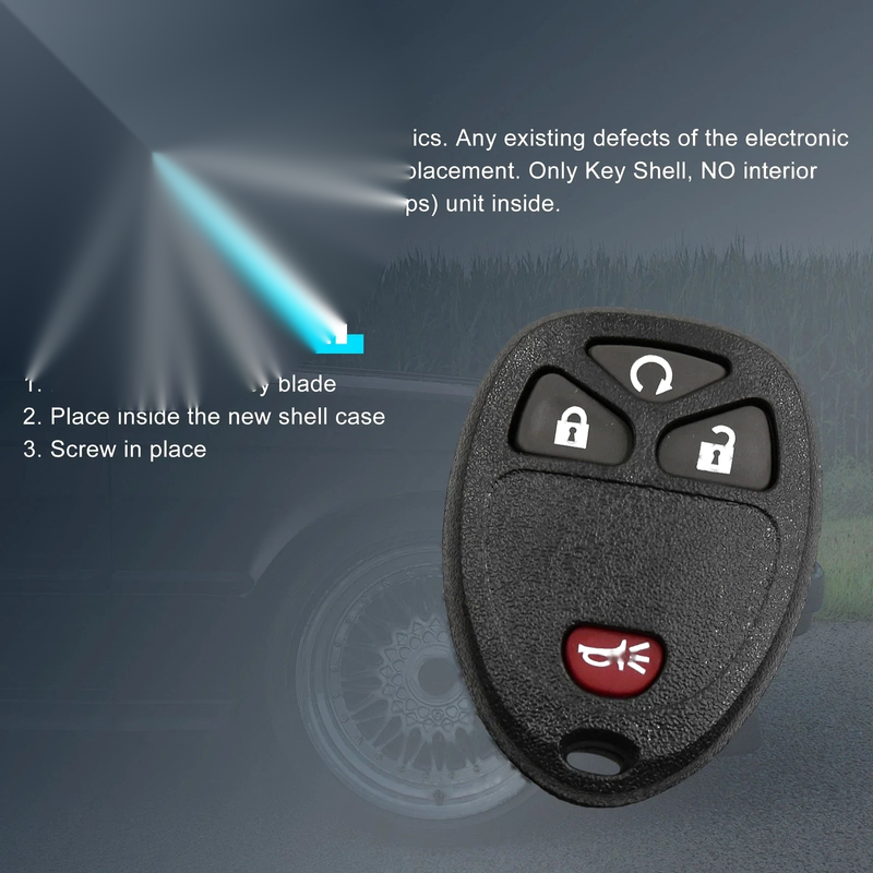 Chevrolet HHR 4-Key Button Key Fob Shell Case (2006-2011)