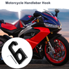 Square Aluminum Alloy Motorcycle Hanging Hook 1 Set Black 74mm Length