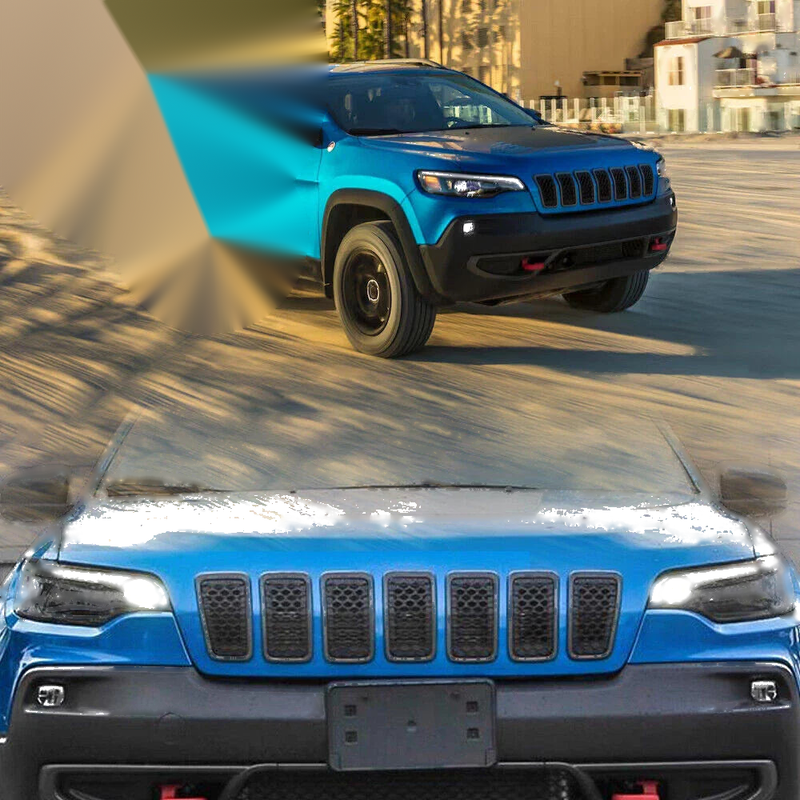 Jeep Cherokee Gloss Black Mesh Honeycomb Front Grille Insert (2019-2023)