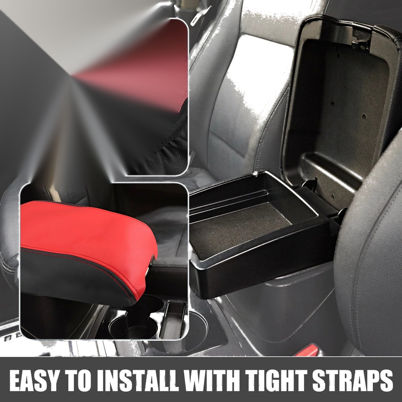 Dodge Durango (2011 - 2021) Black Red Center Console Armrest Cover