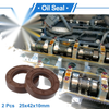 Make Model Oil Seal 25x42x10mm Brown FKM Rubber Seal Ring
