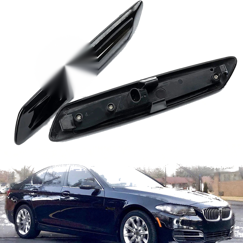 BMW 550i 535i 528i LED Side Marker Lamp Turn Signal Smoked (2006-2010)