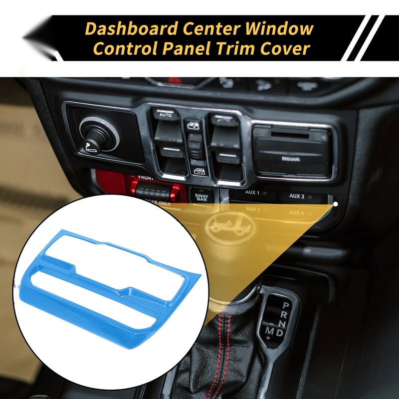 Jeep Wrangler Light Blue Dashboard Center Control Panel Cover (2018-2023)