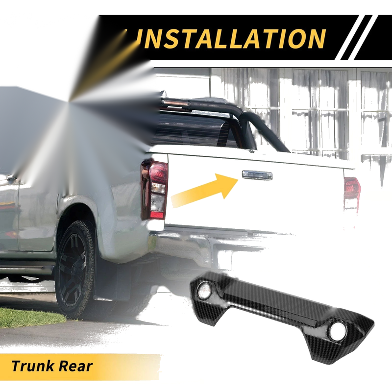 Toyota Tundra Carbon Fiber Pattern Trunk Rear Door Handle Bowl Cover (2022–2024)