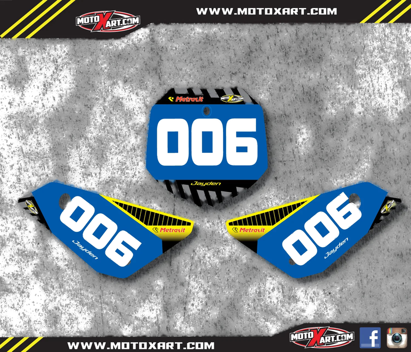Metrakit MKX 50 Custom Number Plate Stickers