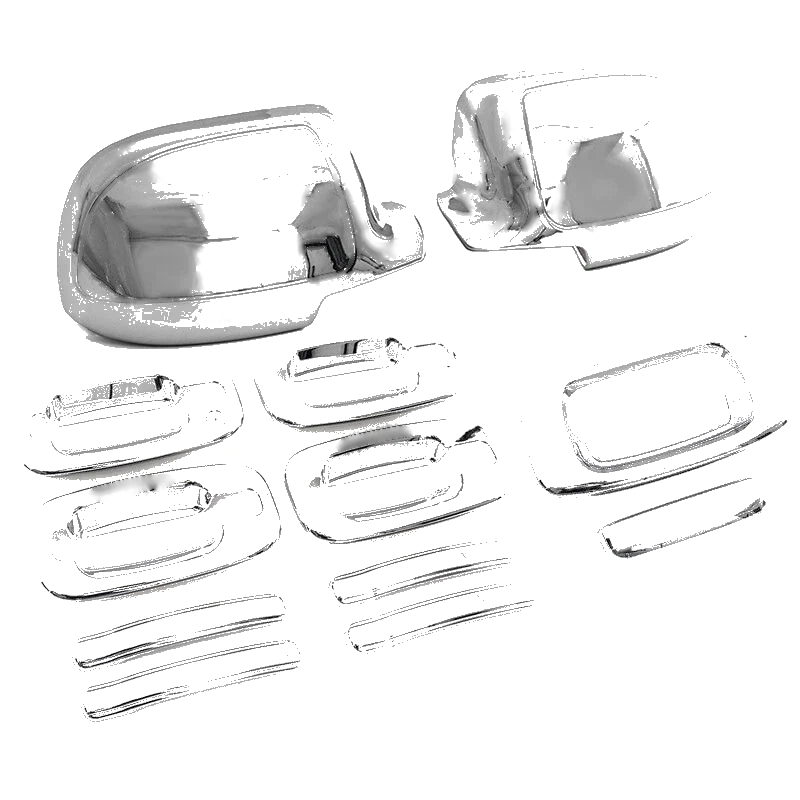 00-06 GMC Yukon & XL with Tailgate Cover Chrome Full Mirror & 4 Door Handles