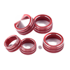 Honda Accord 5 x Red Dashboard Button Circle Covers (2018-2019)