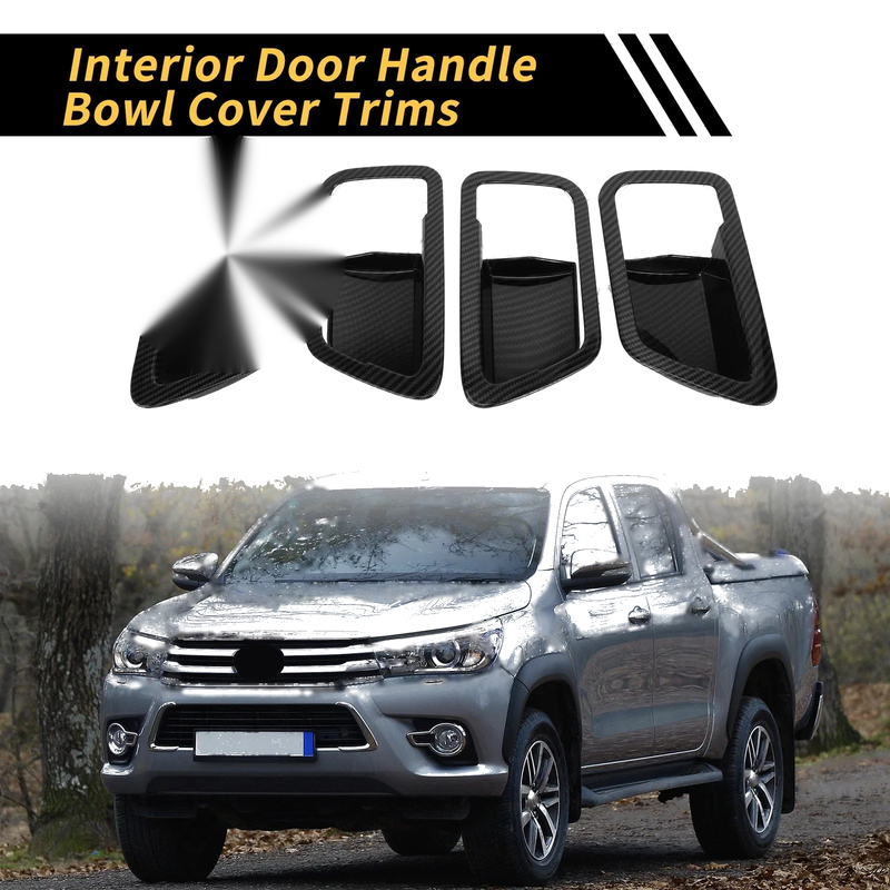 Toyota Tundra Carbon Fiber Interior Door Handle Bowl Covers (2022-2024)
