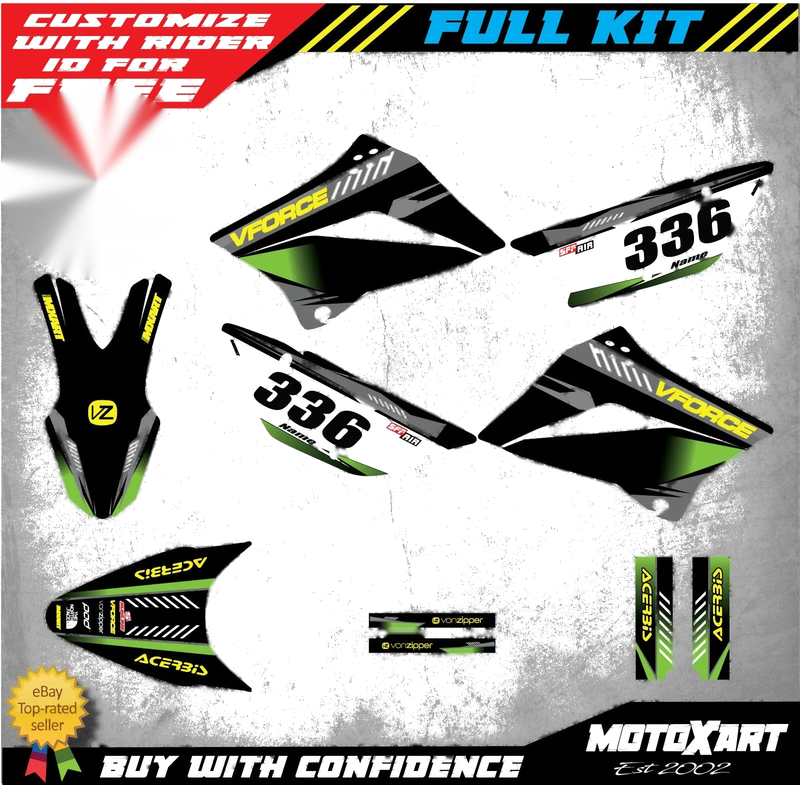 Kawasaki KLX 110 (2010-2025) Decals Custom Graphics Kit