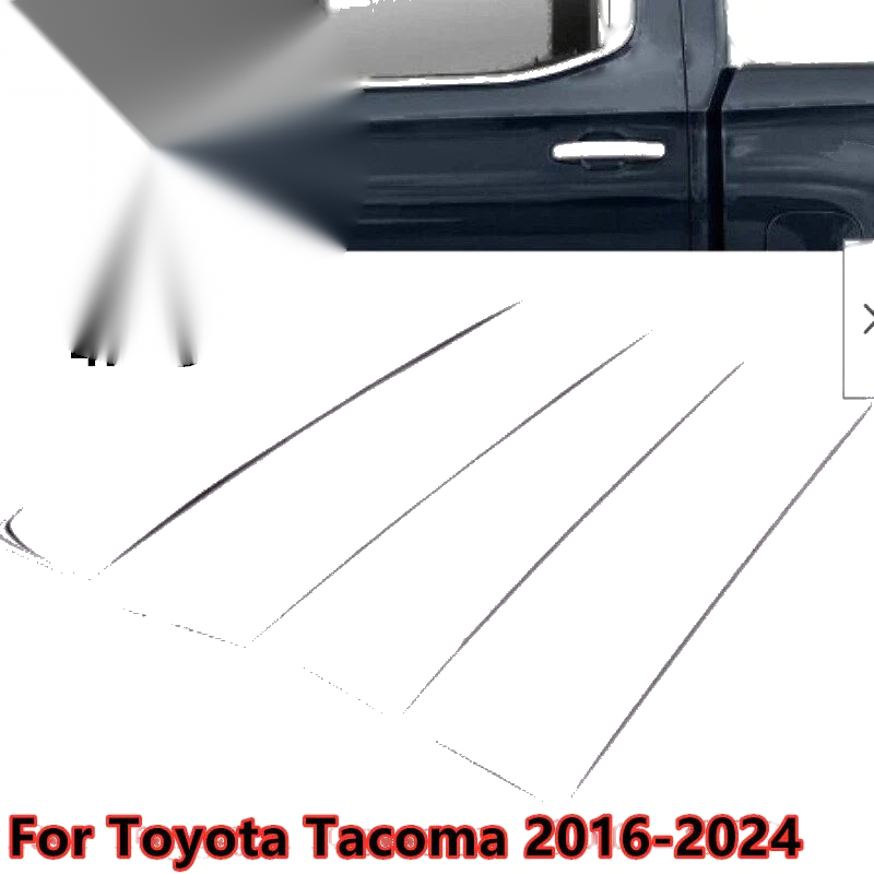 Toyota Tacoma Chrome Window Trim Cover Pillar Post Decor 4Pcs (2016-2024)