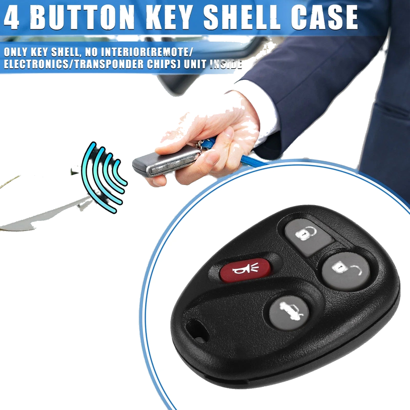 Buick Enclave with Blade 4 Button Keyless Entry Remote Key Cover (2008–2024)