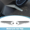 Pair 12mm Aluminium Alloy Motorcycle Footrest Footpeg Foot Rest Silver Tone