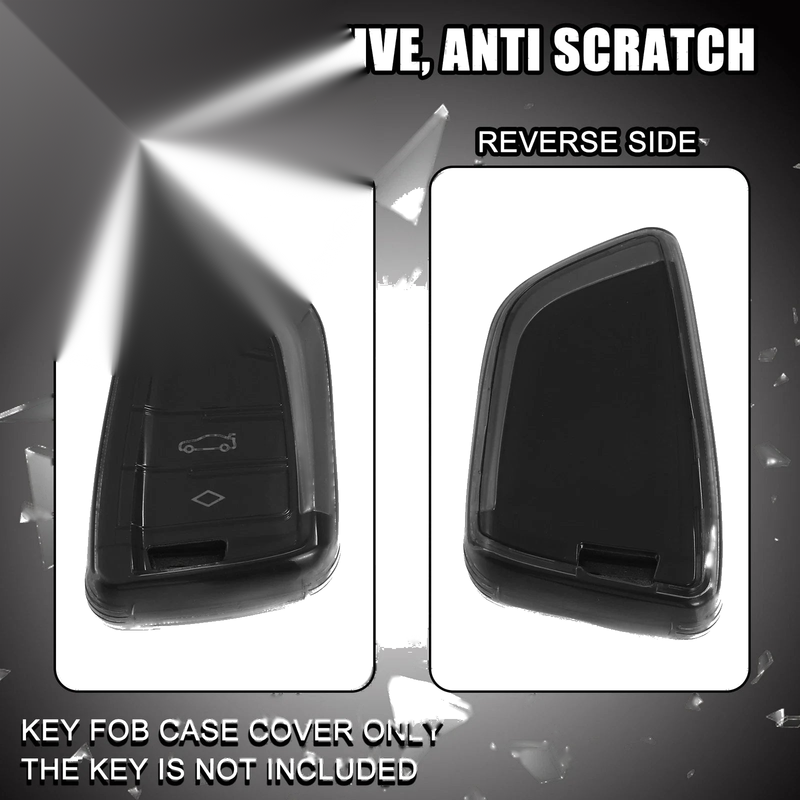 BMW 1 / 2 / 3 / 5 / 6 Series Translucent Black Key Fob Cover TPU