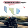 Motorcycle 1 Pc Motorcycle Riding Goggles Gold Tone Lens White Frame PC Sunglasses