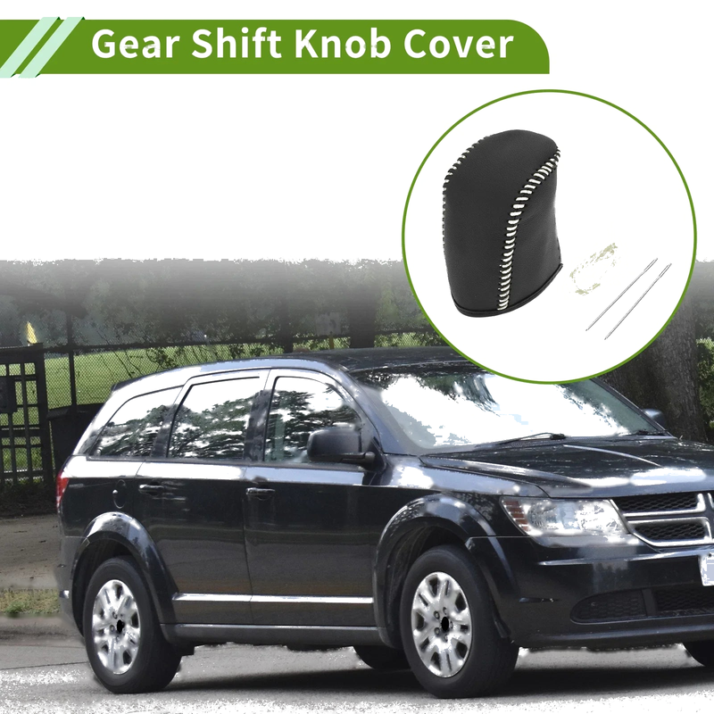 Dodge Journey 2011-2020 Beige Faux Leather Car Gear Shift Knob Cover