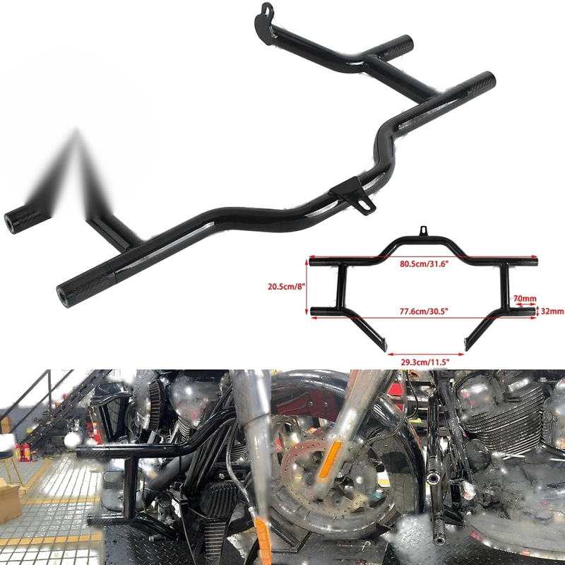 Harley Touring Street Glide Black Crash Bar & Frame Sliders (2009-2023)