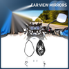 Motorcycle M8/M10 Rear View Mirrors Handlebar Mirrors White Aluminum Alloy