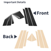 Mazda CX-7 (2013-2014) Black 8 Pcs Door Pillar Window Trim