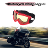 1 Pc Motorcycle Riding Goggles Yellow Lens Red Frame PC Cycling Sunglasses