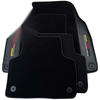 Audi Q5 FY Hybrid (2017-2023) with Carbon - 2 x Mats Black Floor Mats