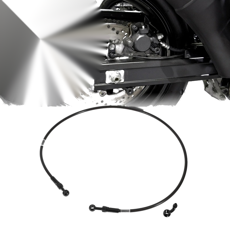 Motorcycle Stainless Steel Braided PU 110cm Brake Clutch Oil Hose Line
