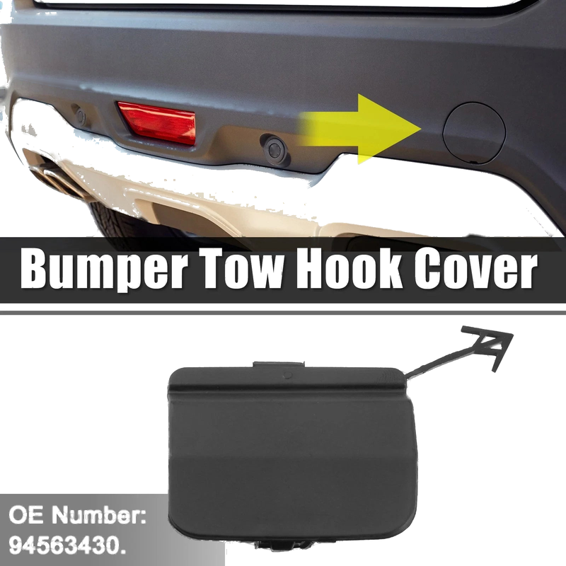 Chevrolet Cruze Black 1 x Rear Bumper Tow Hook Cover Towing Eye Cap Fit