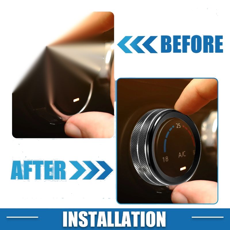Jeep Wrangler JL JLU 2018-2022 Black 3 x Set Car Air Conditioner Knobs