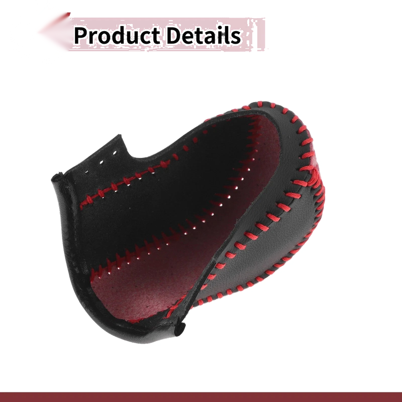 Acura ZDX Black Red Faux Leather Gear Shift Knob Cover (2010 - 2012)