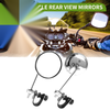 Motorcycle Rear View Mirror / M10 / Round Chrome Silver Tone Metal Aluminum