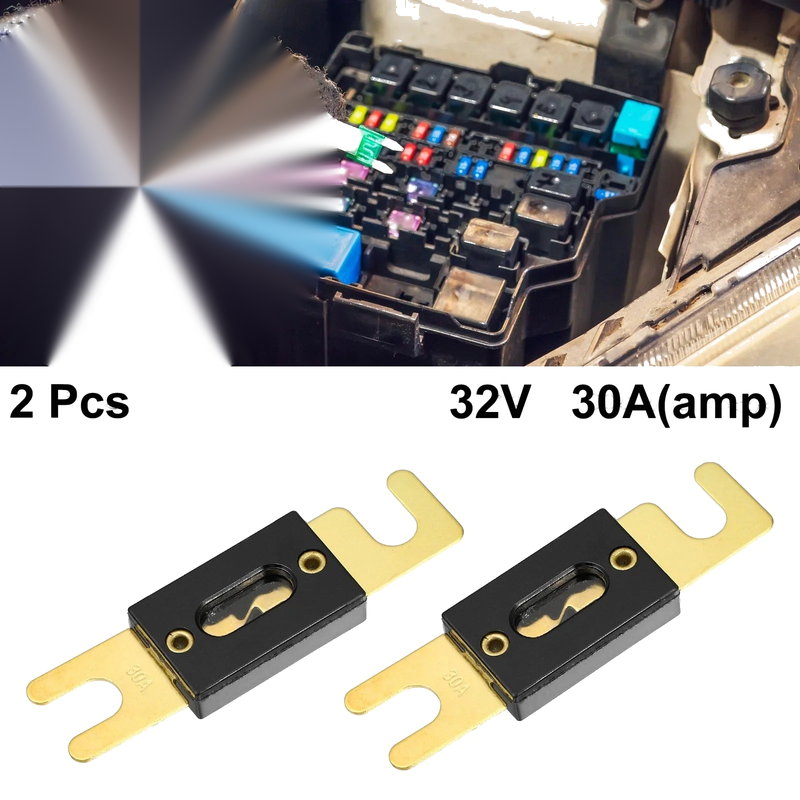 Car Truck Motorcycle Boat Audio CDs 2 x 30A ANL Fuse