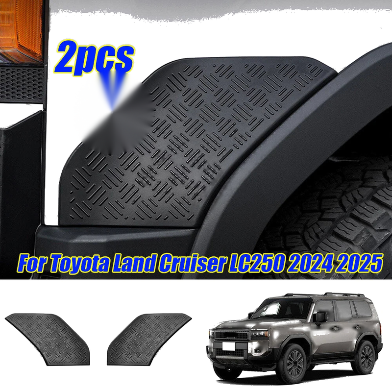 Land Cruiser LC250 ABS Gloss Black Front Bumper Side Wheel Cover Trim (2024–2024)