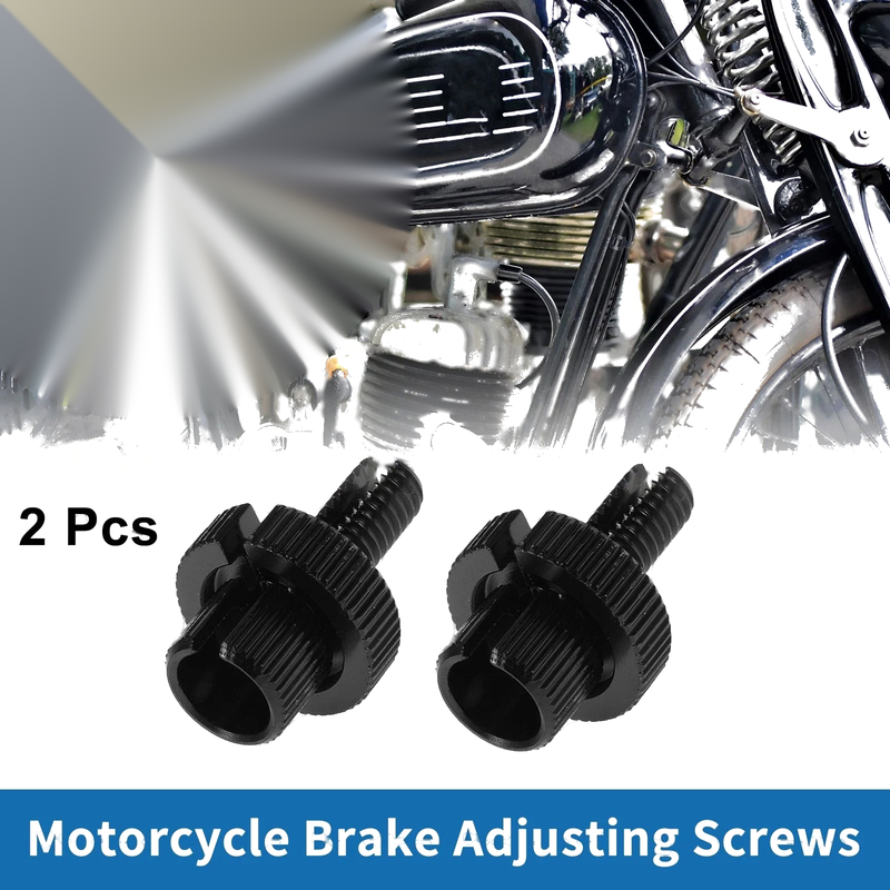 Motorcycle Brake Lever Barrel Adjusters Screws M8 Black 2 x