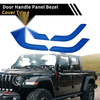 Jeep Wrangler Blue Front Rear Door Handle Panel Bezel Cover Trims (2007-2023)