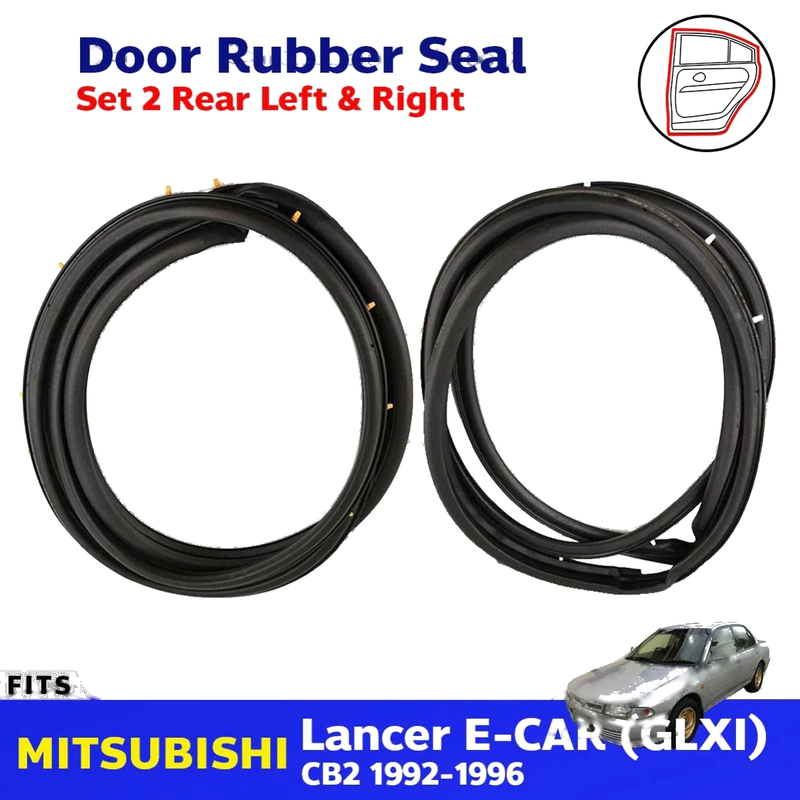 Door Rubber Weatherstrip RL+RR Fits Mitsubishi Lancer E-CAR CB2 4D Sedan 1992-96