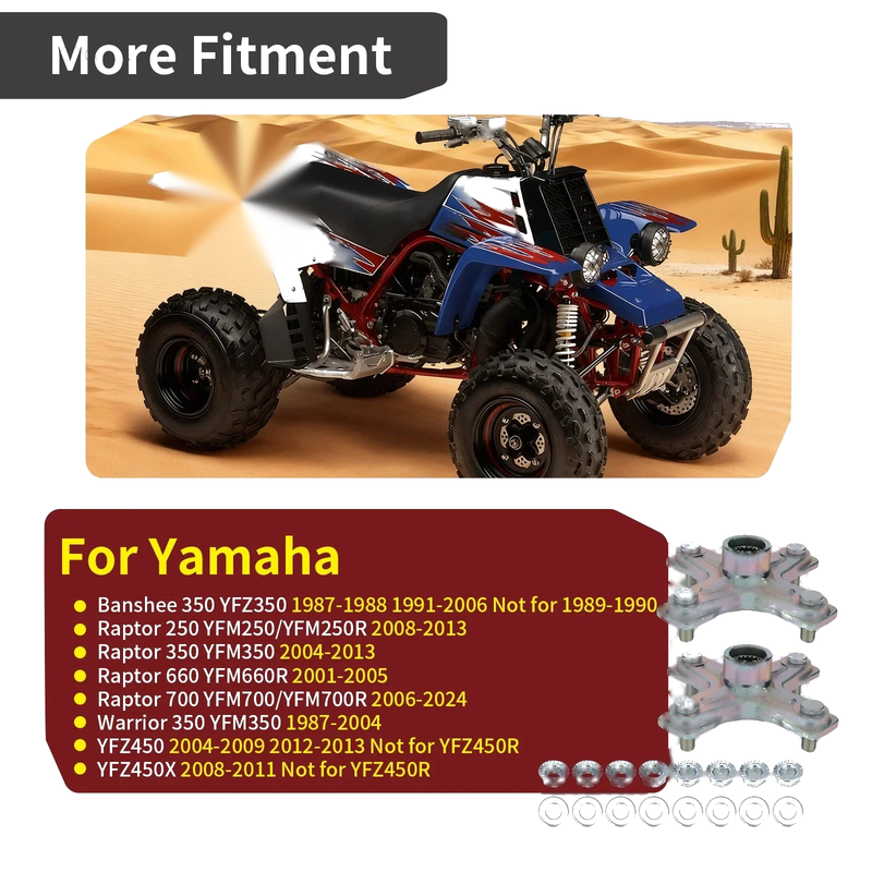 Yamaha YFZ450 / YFZ450X 2 x Rear Wheel Hub (2004–2013)