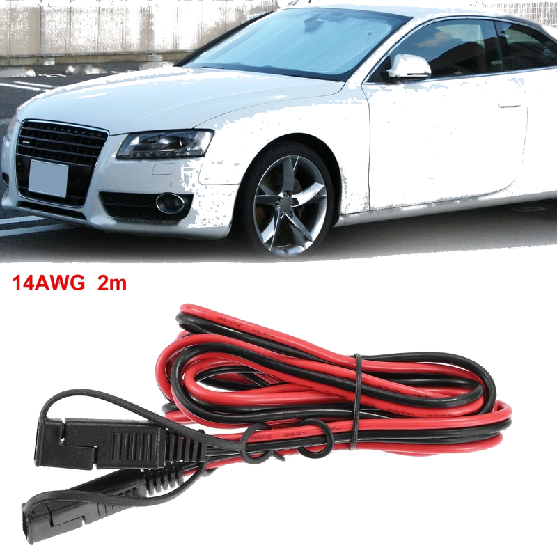 Car Motorcycle 6.56ft 14AWG SAE Harness Quick Connect Disconnect Assembly