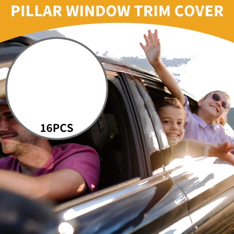 Toyota Corolla 16 Pcs Chrome Silver Door Pillar Trim (2021-2024)
