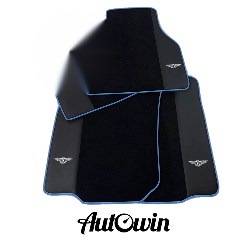 Bentley Flying Spur with Blue Trim Black Floor Mats (2005-2013)