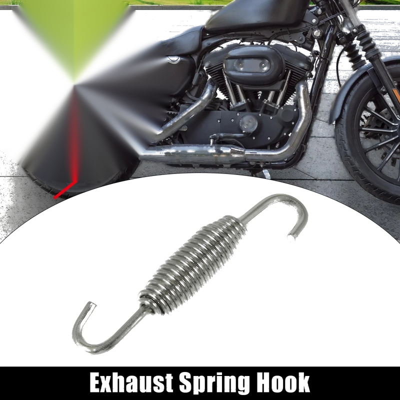 Motorcycles Exhaust Pipe Spring Hook 65mm 2.56" Stainless Steel Silver Tone
