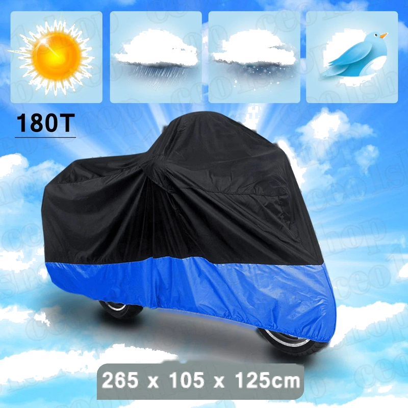 Harley Davidson Dyna Super Wide Glide Low Rider Cover Black+Blue