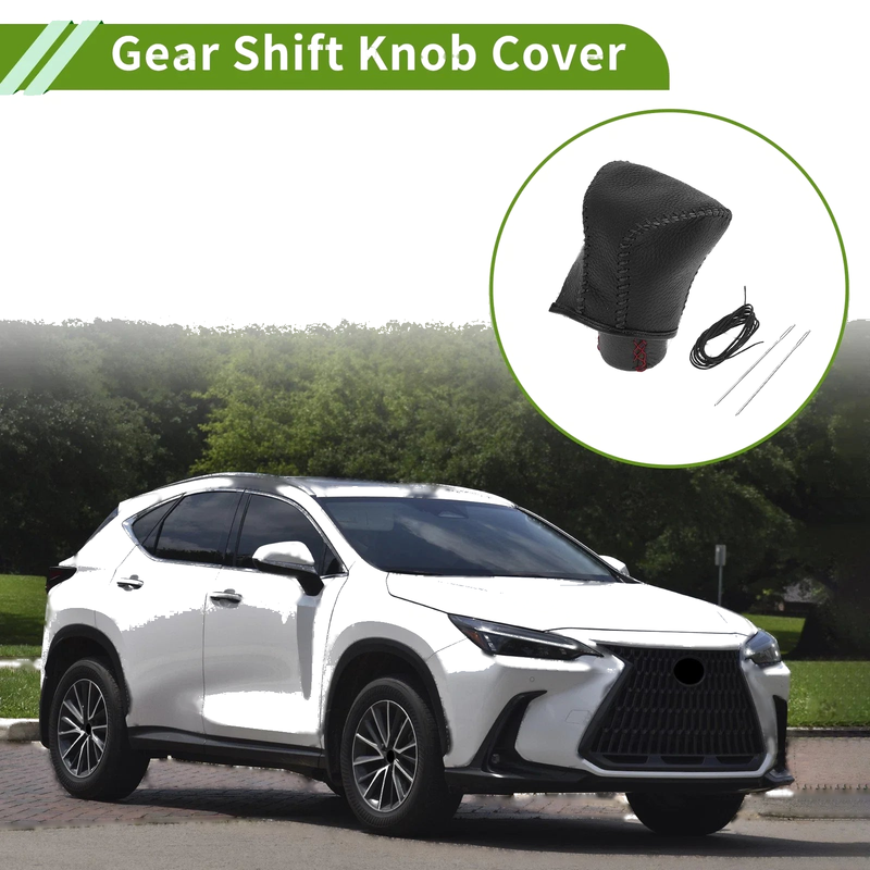 Lexus ES300h 2018-2023 - Pebbled Black Faux Leather Gear Shift Knob Cover