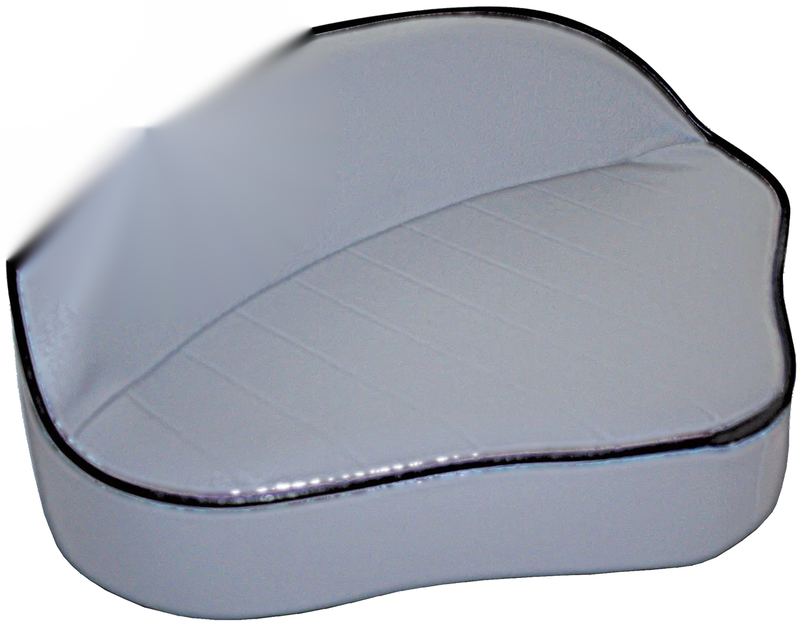 Boat Stand Up Pro Seat Grey/Black Piping Marine Grade Vinyl Seat Only