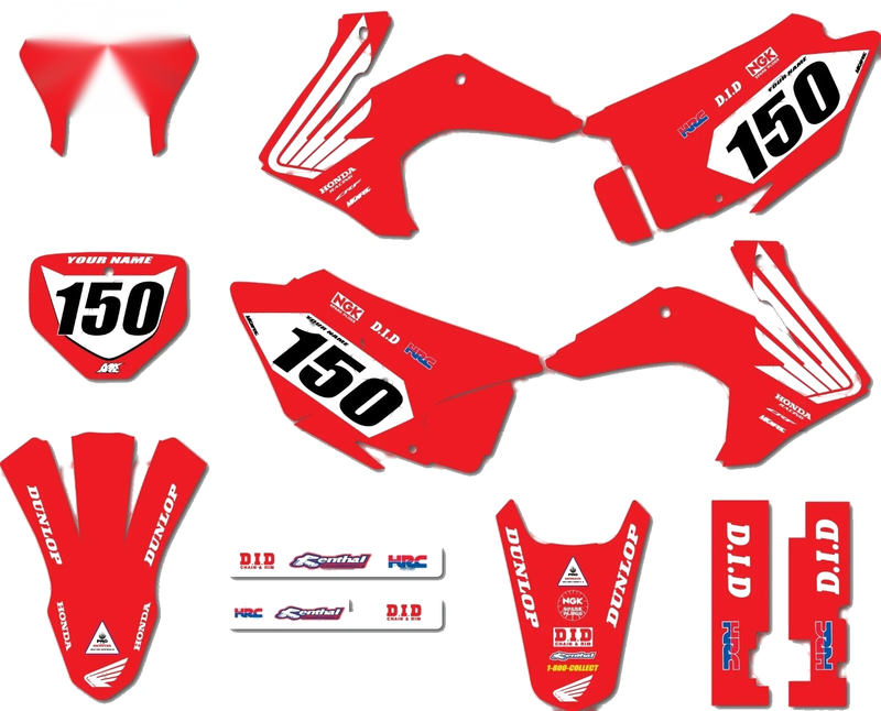 Honda CRF 150F (2015-2025) Presto Style Stickers Custom Graphics Full Kit