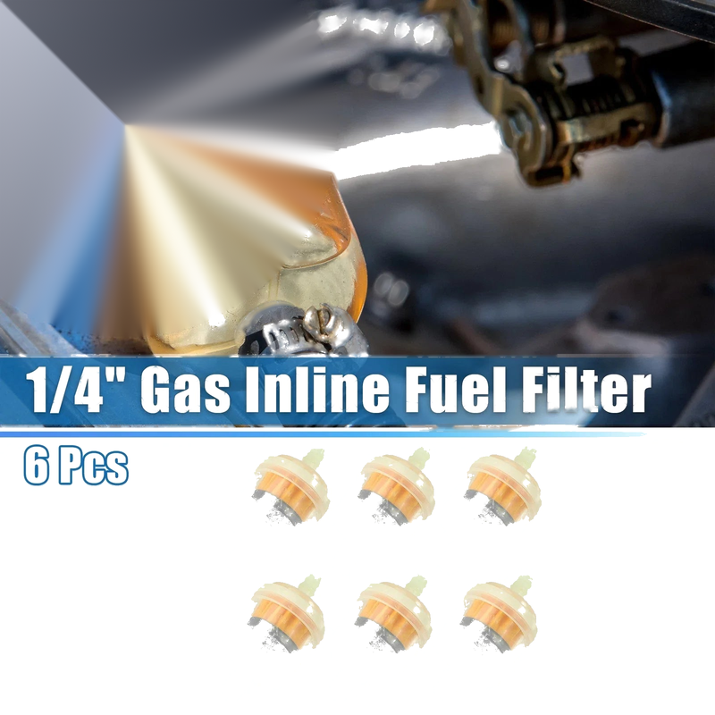 Motorcycle ATV 6pcs / 1/4 Inch / Gas Inline Fuel Filter
