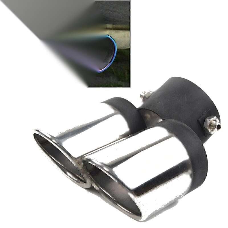 Universal Vehicles Dual Stainless Steel Rear Exhaust Pipe Tail Muffler Tip