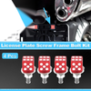 Universal Motorcycle License Plate Screws Cover 3.45 cm 4 pcs