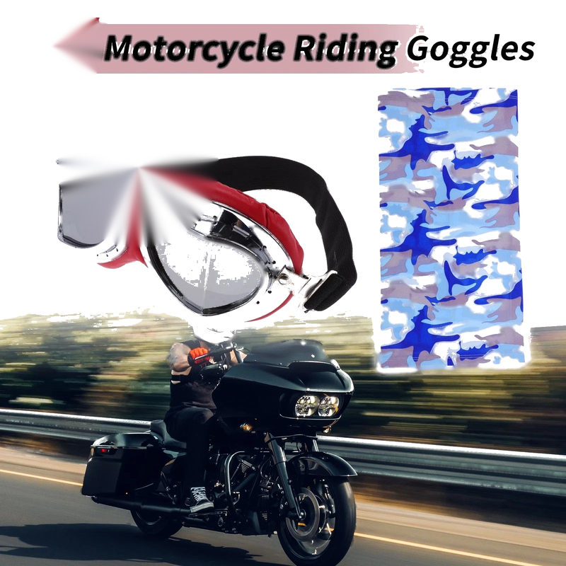 PC Cycling Sunglasses Set Motorcycle Riding Goggles
