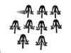 Toyota Hilux MK3 MK4 10 x Grill Clips (1984-2004)